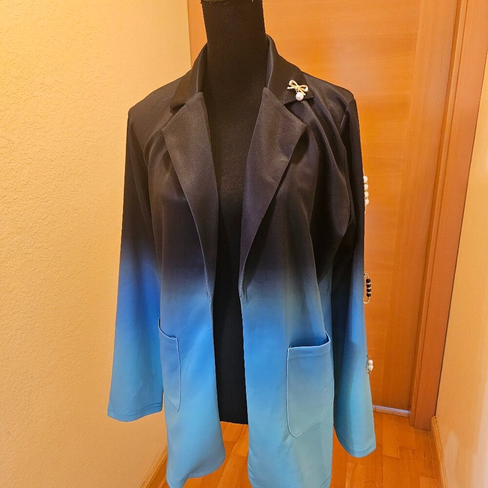WOMEN’S OMBRE GRADIENT BLAZER JACKET DESIGNER INSPIRED
